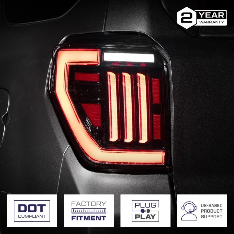 Toyota 4Runner Tail Lights - FORM Lighting - Sequential LED - Red - `10-`24